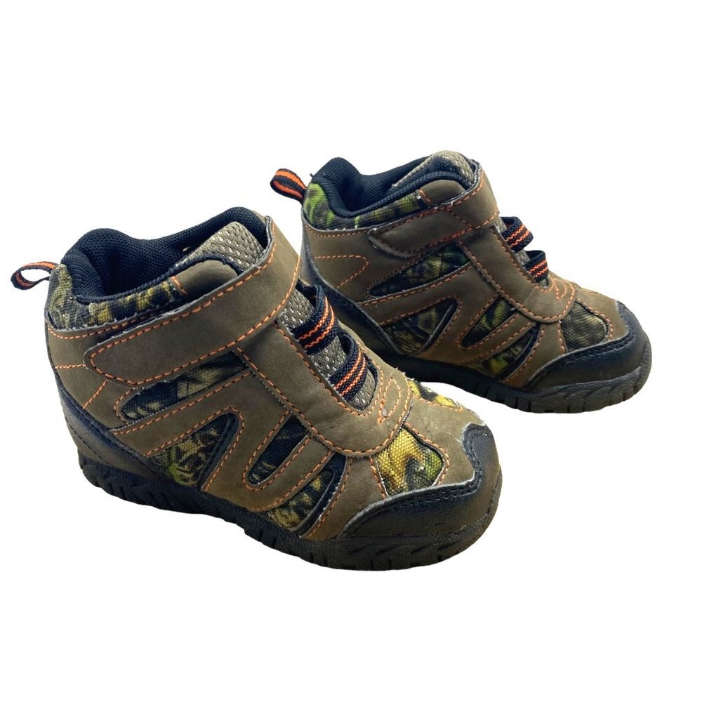 Brahma Toddler Size 5 Brown‎ Faux Vegan Leather Camo Camouflage Boots